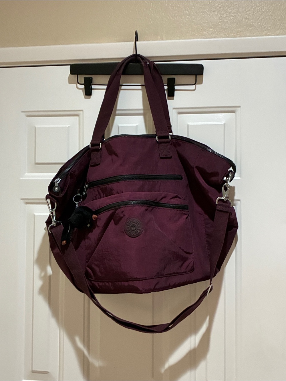 Kipling Plum weekender Bag with Removable Strap